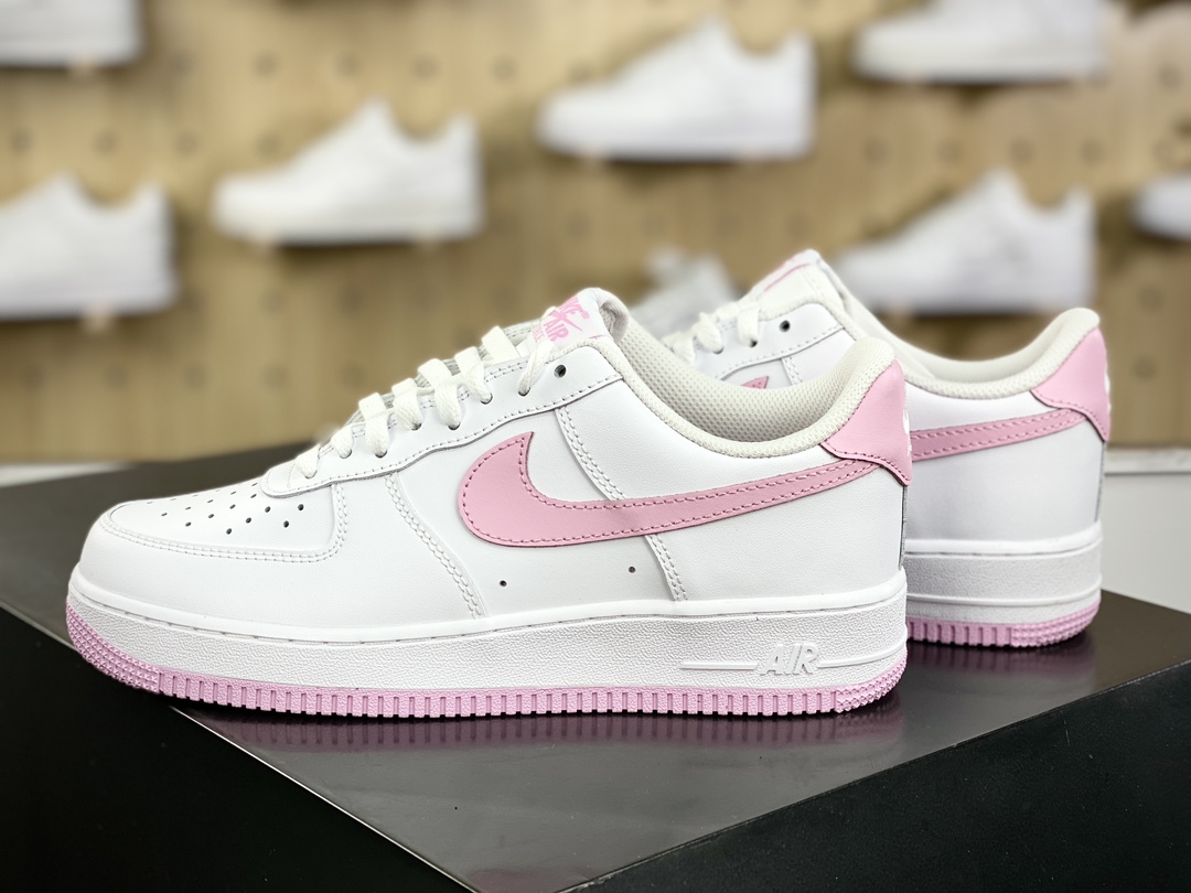 200 耐克Nike Air Force 1’07 Low"Bubblegum"空军一号系列板鞋“白泡泡糖浅粉钩子”FJ4146-101