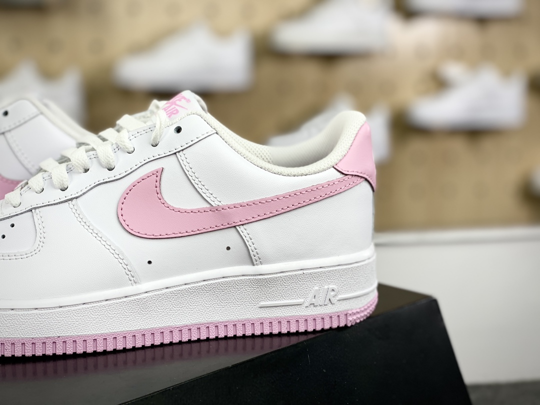 200 耐克Nike Air Force 1’07 Low"Bubblegum"空军一号系列板鞋“白泡泡糖浅粉钩子”FJ4146-101