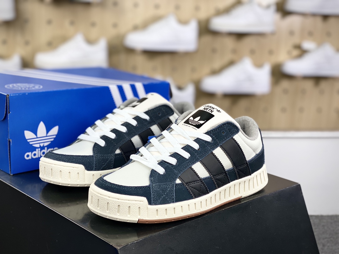 180 阿迪达斯Adidas Originals Nrtn Low 神经秩系列低帮板鞋“炭黑米白”IF8800