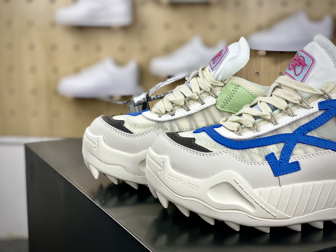 380 Off-White ODSY-1000 Chunky Arrow 系列低帮运动鞋“白红海军蓝”OMIA139S22FAB0010445