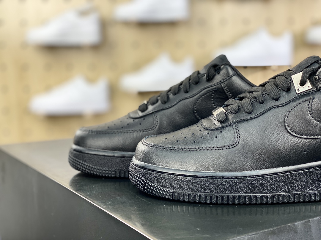 220 Nike Air Force 1 Low SP”Triple Black”空军一号板鞋“联名皮革全黑”FJ4908-001