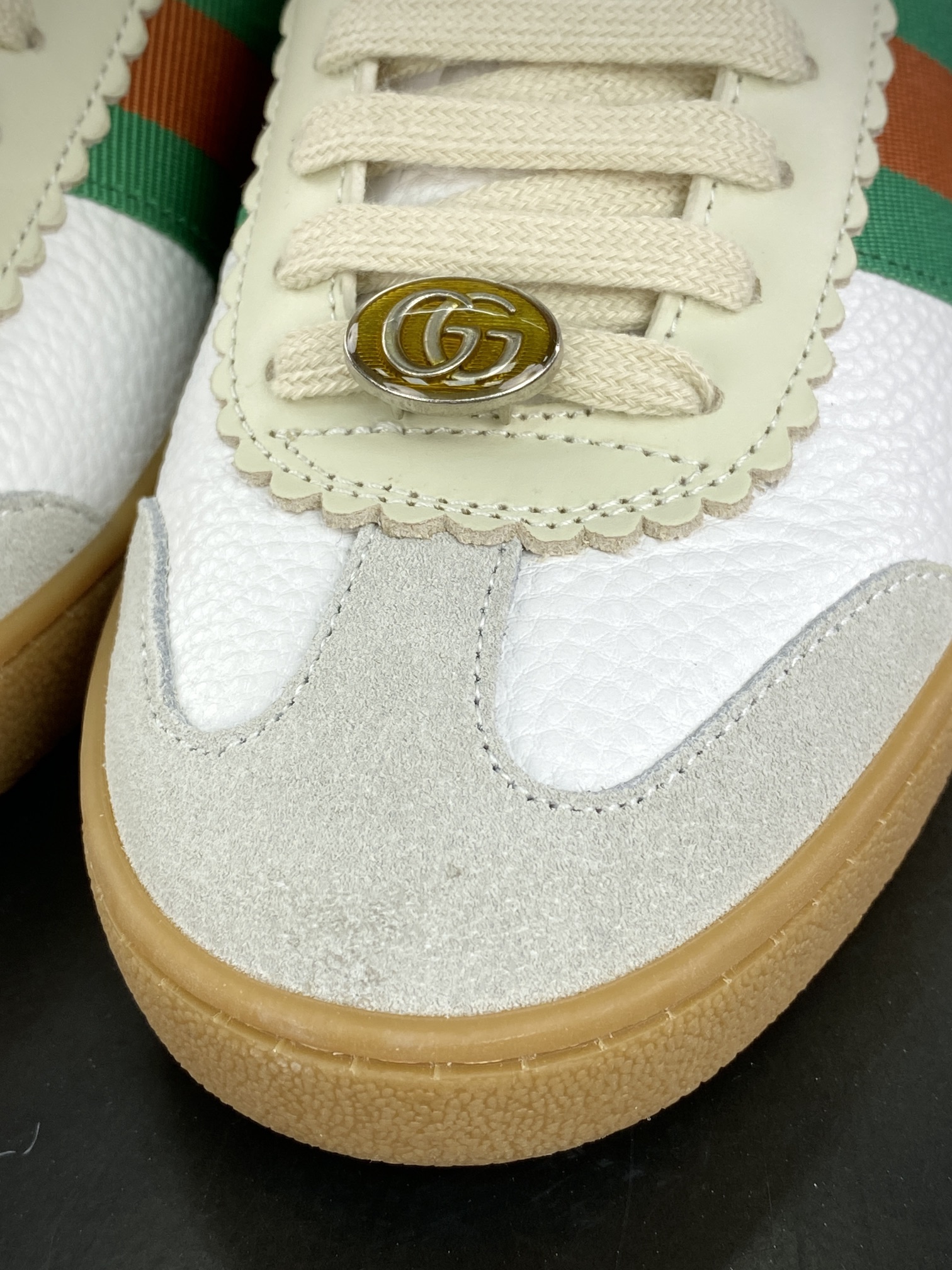 350 古驰Gucci G74 Web Low Sneakers G74系列低帮绅士百搭拼皮德训休闲板鞋