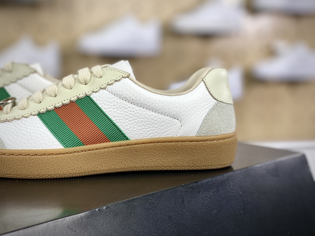 350 古驰Gucci G74 Web Low Sneakers G74系列低帮绅士百搭拼皮德训休闲板鞋