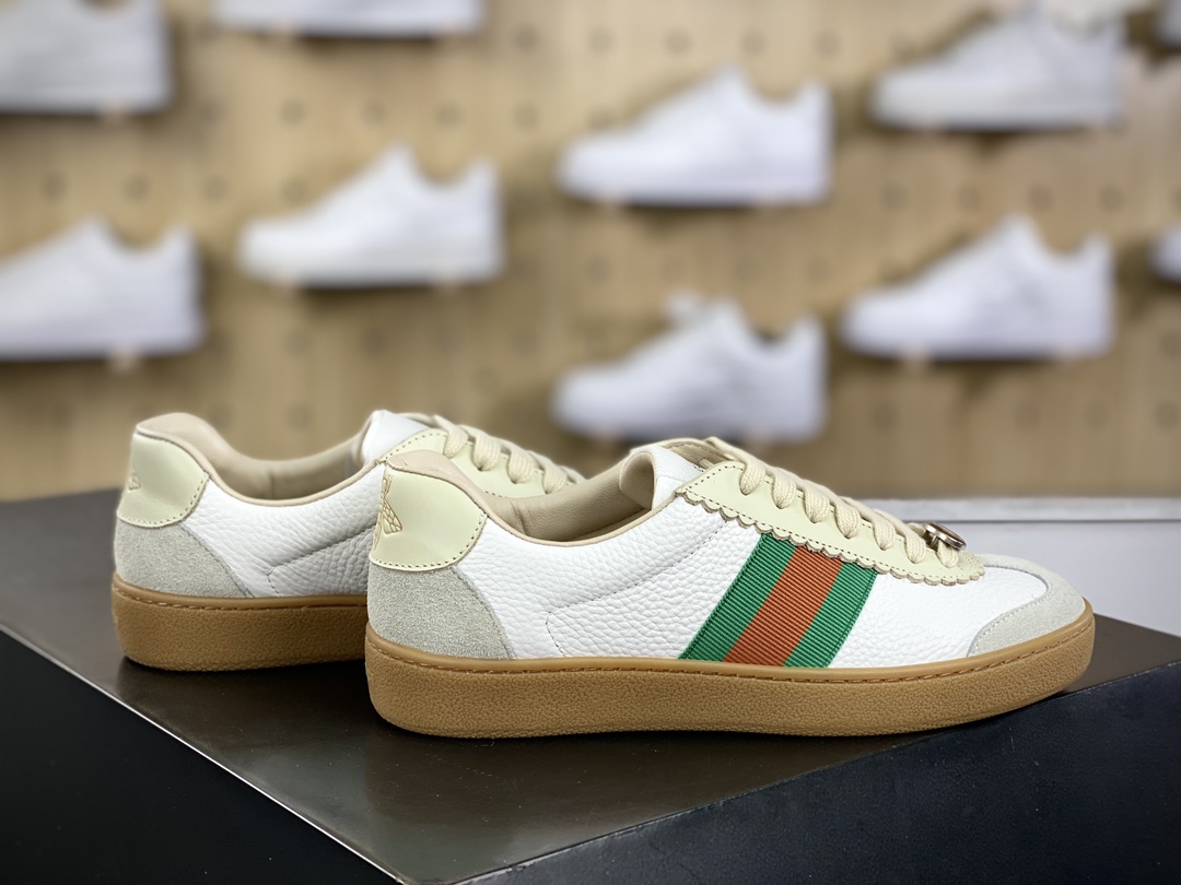 350 古驰Gucci G74 Web Low Sneakers G74系列低帮绅士百搭拼皮德训休闲板鞋