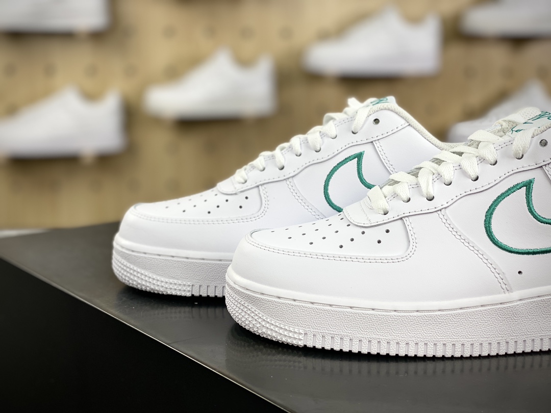 200 Nike Air Force 1’07 Low”Resort And Sport”空军一号板鞋“皮革白水绿电绣钩子”FZ2008-100