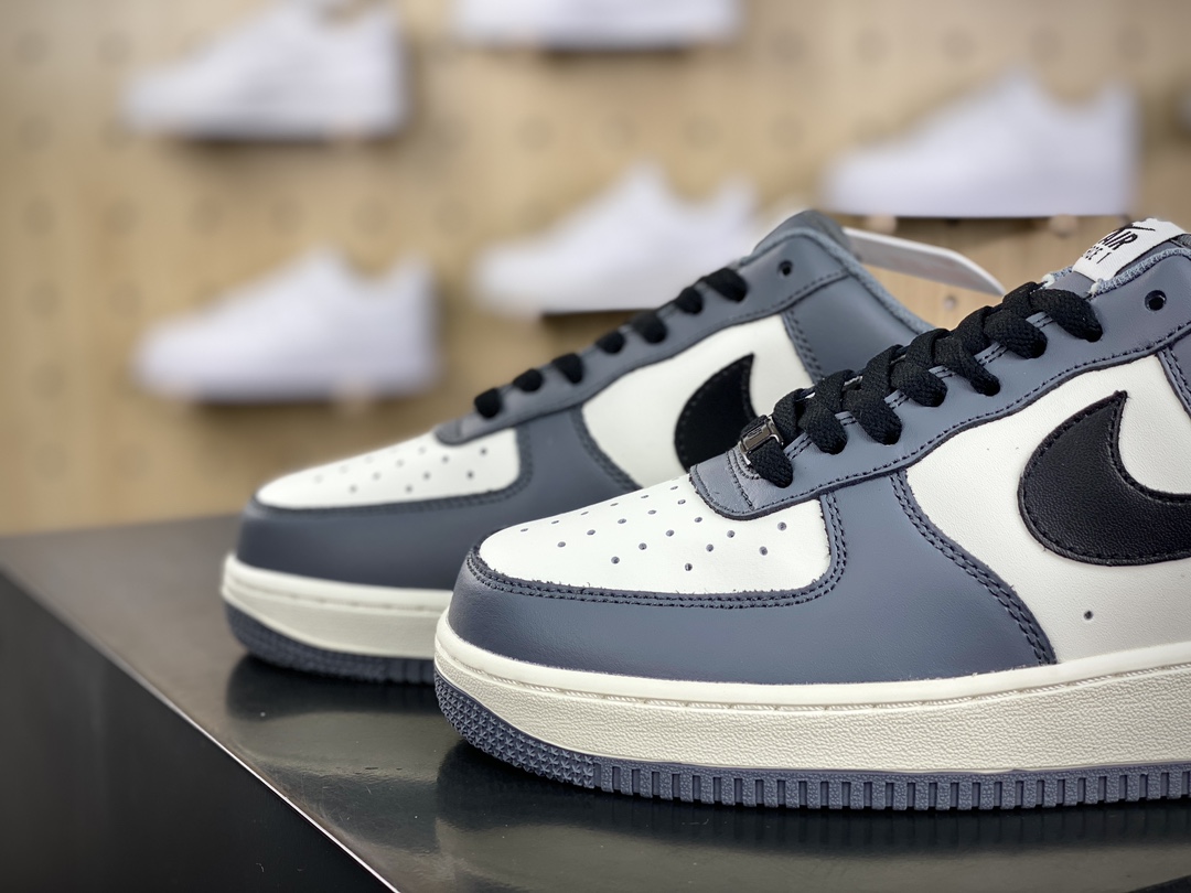 200 耐克Nike By You Air Force 1'07 Low Retro SP空军一号板鞋“拼接米白水泥灰黑”DD7798-216