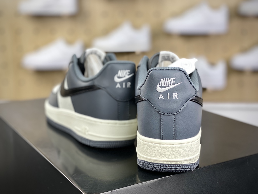 200 耐克Nike By You Air Force 1'07 Low Retro SP空军一号板鞋“拼接米白水泥灰黑”DD7798-216