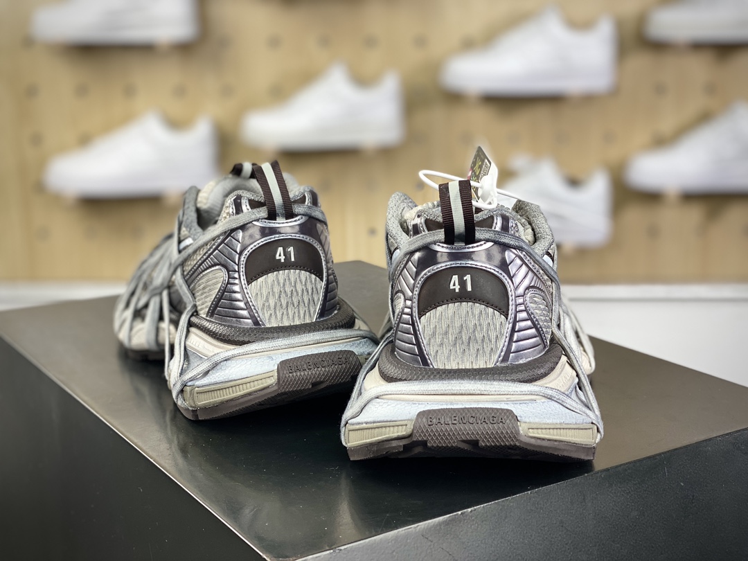 500 巴黎世家BALENCIAGA 3XL Extreme Lace Sneakers 3 慢跑鞋“米白灰深棕木乃伊绑绳”778697 W3XLL 2097