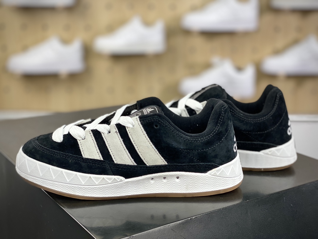 160 Adidas Originals Adimatic Low"Core Black/White"马蒂奇滑板板鞋“翻毛黑白”GY5274