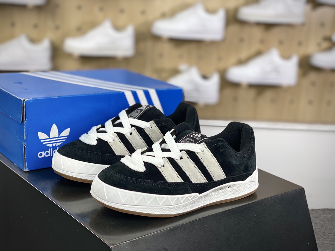 160 Adidas Originals Adimatic Low”Core Black/White”马蒂奇滑板板鞋“翻毛黑白”GY5274