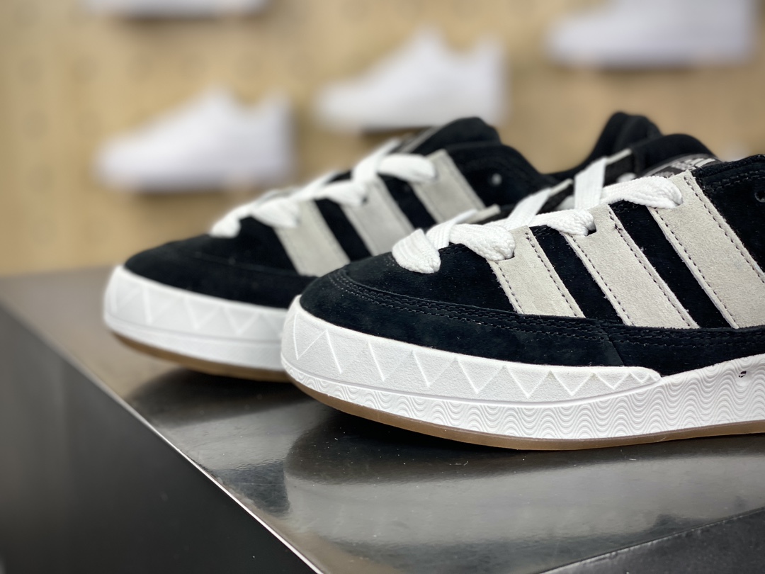 160 Adidas Originals Adimatic Low"Core Black/White"马蒂奇滑板板鞋“翻毛黑白”GY5274