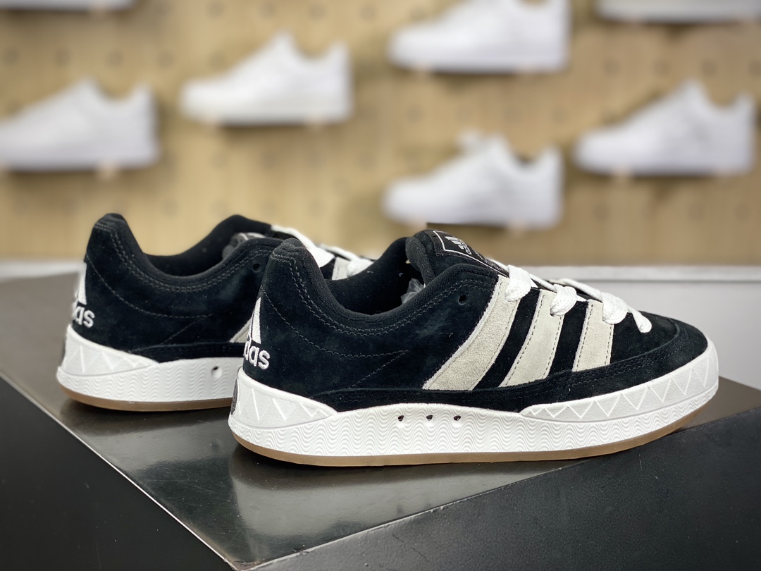 160 Adidas Originals Adimatic Low"Core Black/White"马蒂奇滑板板鞋“翻毛黑白”GY5274