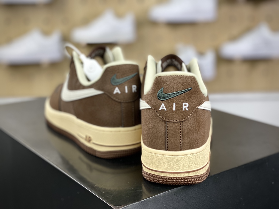 200 Nike Air Force 1’07 Low"Cacao Wow/Sail-Coconut Milk"空军一号板鞋“皮革深棕米白可可牛奶”FZ3592-259