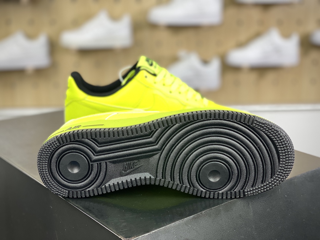 200 Nike Air Force 1’07 Low"Volt/Black/Volt"空军一号系列经典板鞋“皮革荧光绿黑”488298-703