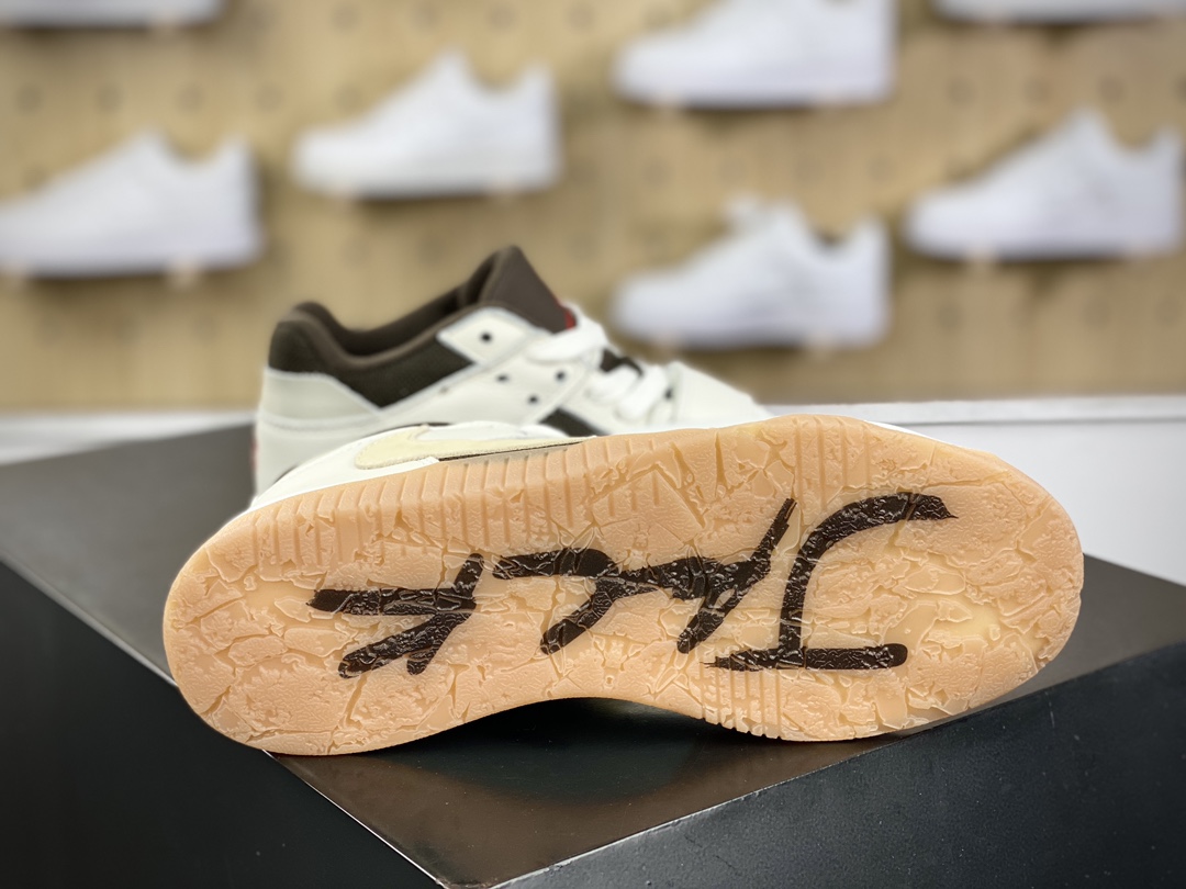 380 Travis Scott X Nike Jordan Cut The Check"Reverse Mocha"削减支票篮球鞋“TS联名反转摩卡棕白倒钩”FZ8117-100