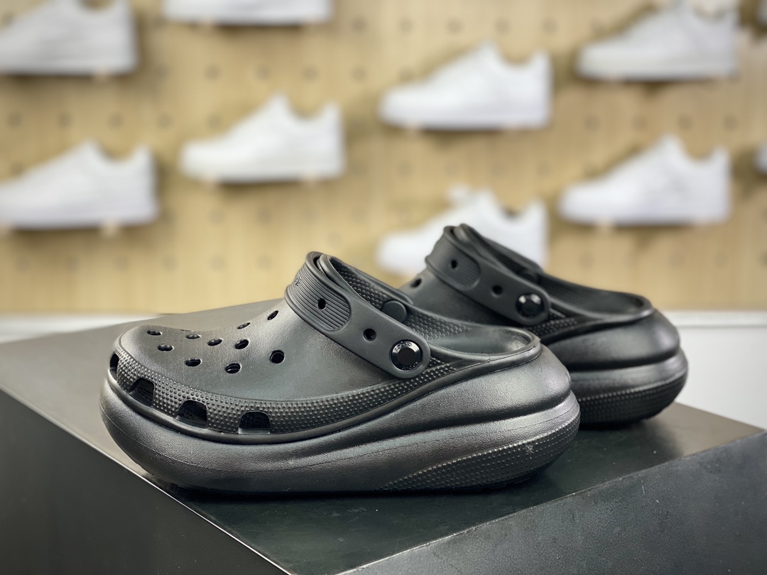 120 卡骆驰/Crocs Baya Platform Clog Sandals 巴亚系列泡芙松糕厚底沙滩凉鞋