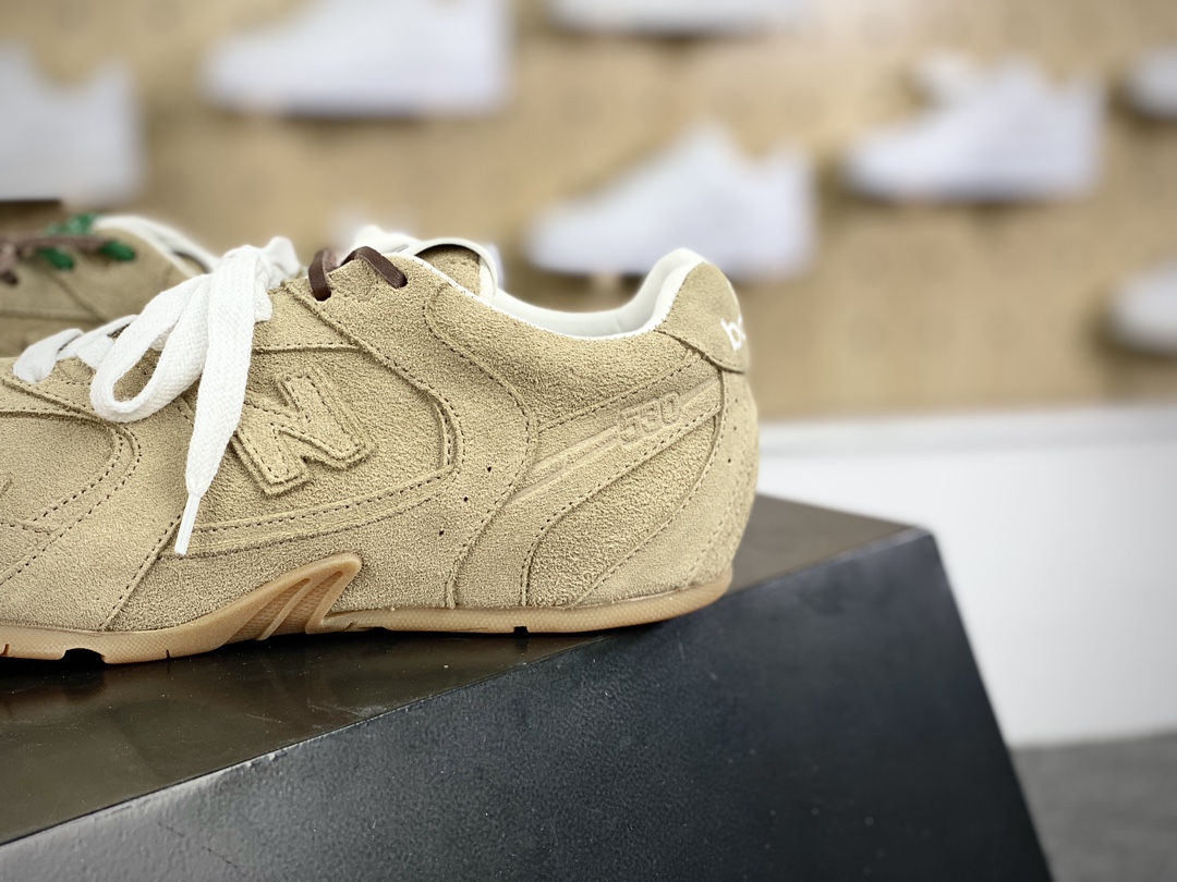 320 缪缪Miu Miu x NB新百伦New Balance 530 SL系列低帮慢跑鞋“联名翻毛驼棕橙鞋带”5E165E_Z5O_F0401_F_D005