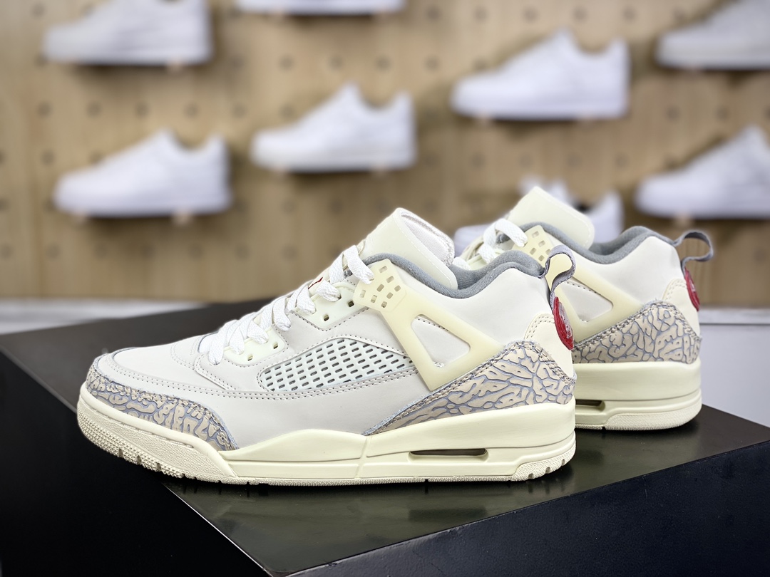 240 耐克Nike Air Jordan Spizike Low”Sail”斯篮球鞋“米白灰水泥爆裂纹”FQ1759-100