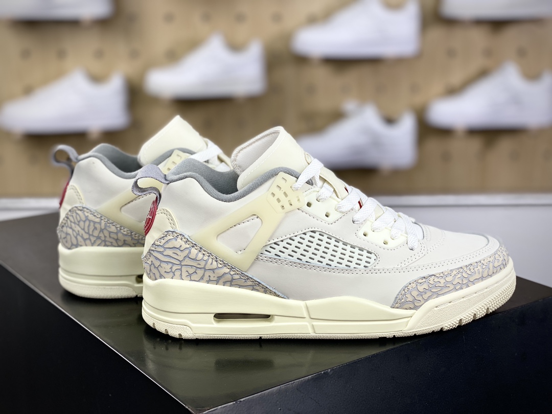 240 耐克Nike Air Jordan Spizike Low”Sail”斯篮球鞋“米白灰水泥爆裂纹”FQ1759-100