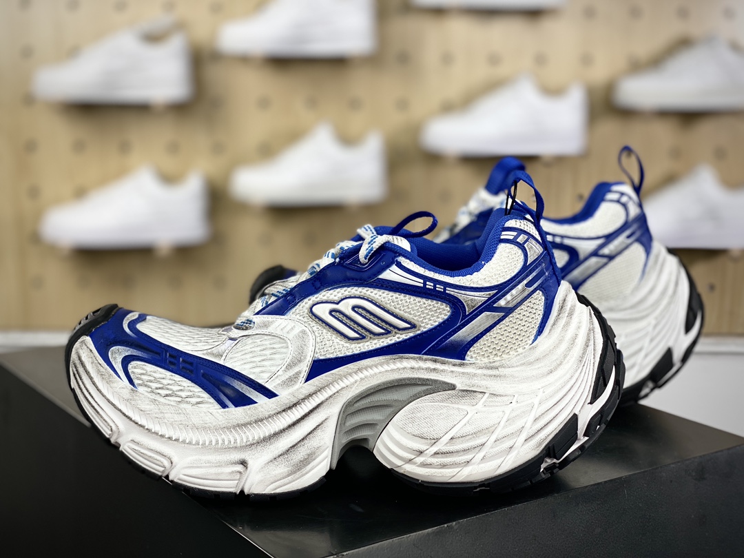 450 巴黎世家BALENCIAGA 10XL Sneakers 10+系列低帮慢跑鞋“网织白兰反光”734731 W3XLR 1281