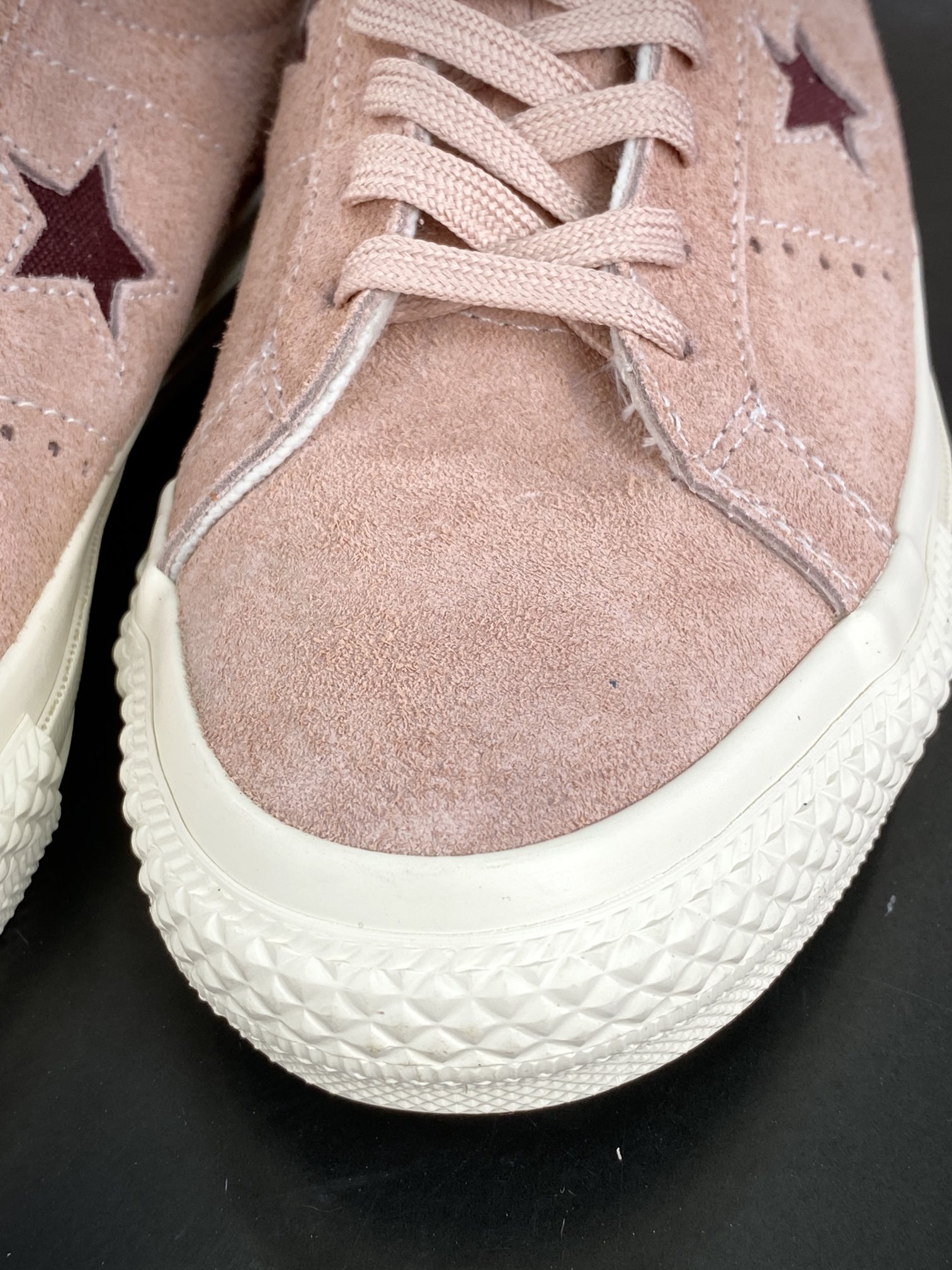 160 匡威Converse Chuck One Star OX Suede”Rose/White”一星系列经典低帮板鞋“翻毛玫瑰粉米白”A04156C