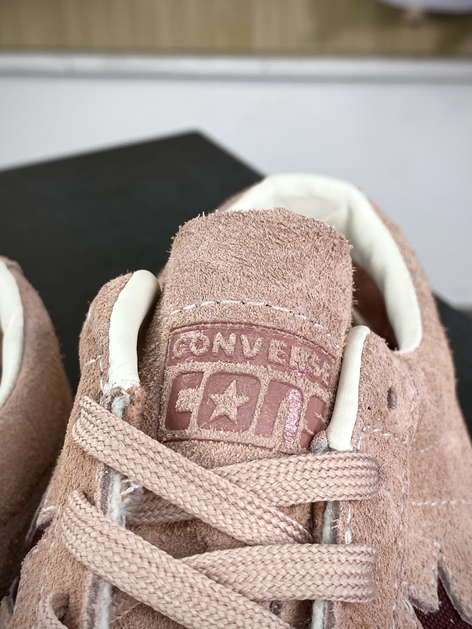 160 匡威Converse Chuck One Star OX Suede”Rose/White”一星系列经典低帮板鞋“翻毛玫瑰粉米白”A04156C