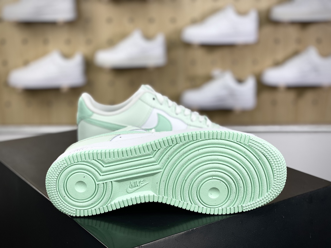 200 耐克Nike Air Force 1’07 Low”Barely Green/Mint Foam”空军一号系列板鞋“皮革浅绿薄荷绿”FZ4123-394