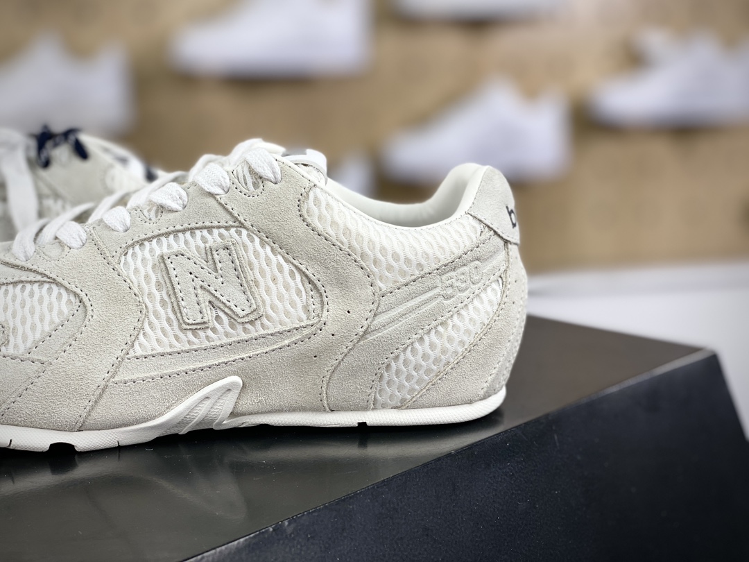 320 意大利奢侈品牌/缪缪Miu Miu x NB新百伦New Balance 530 SL系列慢跑鞋“联名翻毛白黑鞋带”5E165E_Z5O_F0401_F_D005