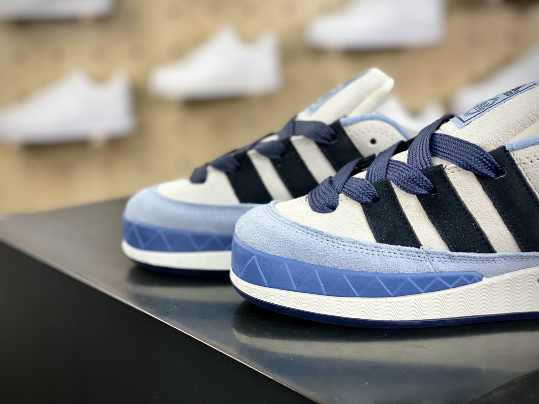 180 阿迪达斯Adidas Originals Adimatic Low”White Nvay”马蒂奇系列低帮板鞋“灰白靛蓝浅蓝”IG6006