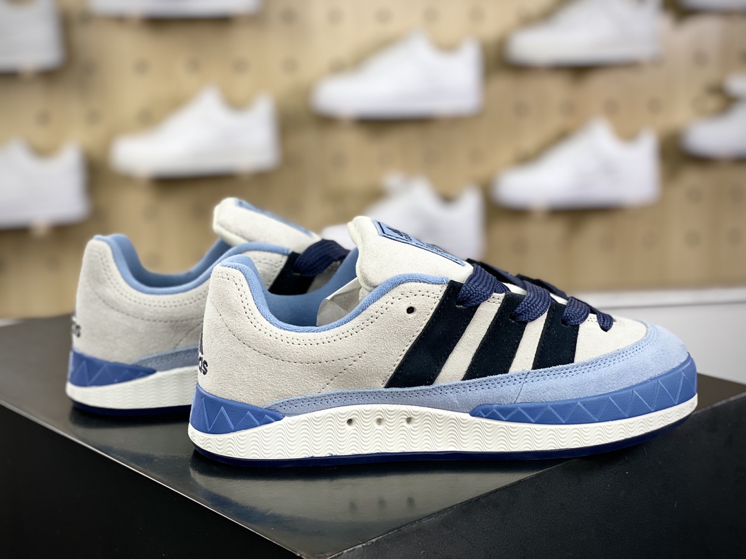 180 阿迪达斯Adidas Originals Adimatic Low”White Nvay”马蒂奇系列低帮板鞋“灰白靛蓝浅蓝”IG6006