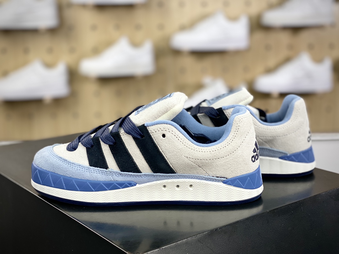 180 阿迪达斯Adidas Originals Adimatic Low”White Nvay”马蒂奇系列低帮板鞋“灰白靛蓝浅蓝”IG6006