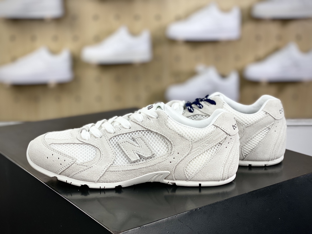 380MiuMiu x NB新百伦New Balance 530 SL系列低帮经典慢跑鞋“联名翻毛白黑鞋带”5E165E_Z5O_F0401_F_D005