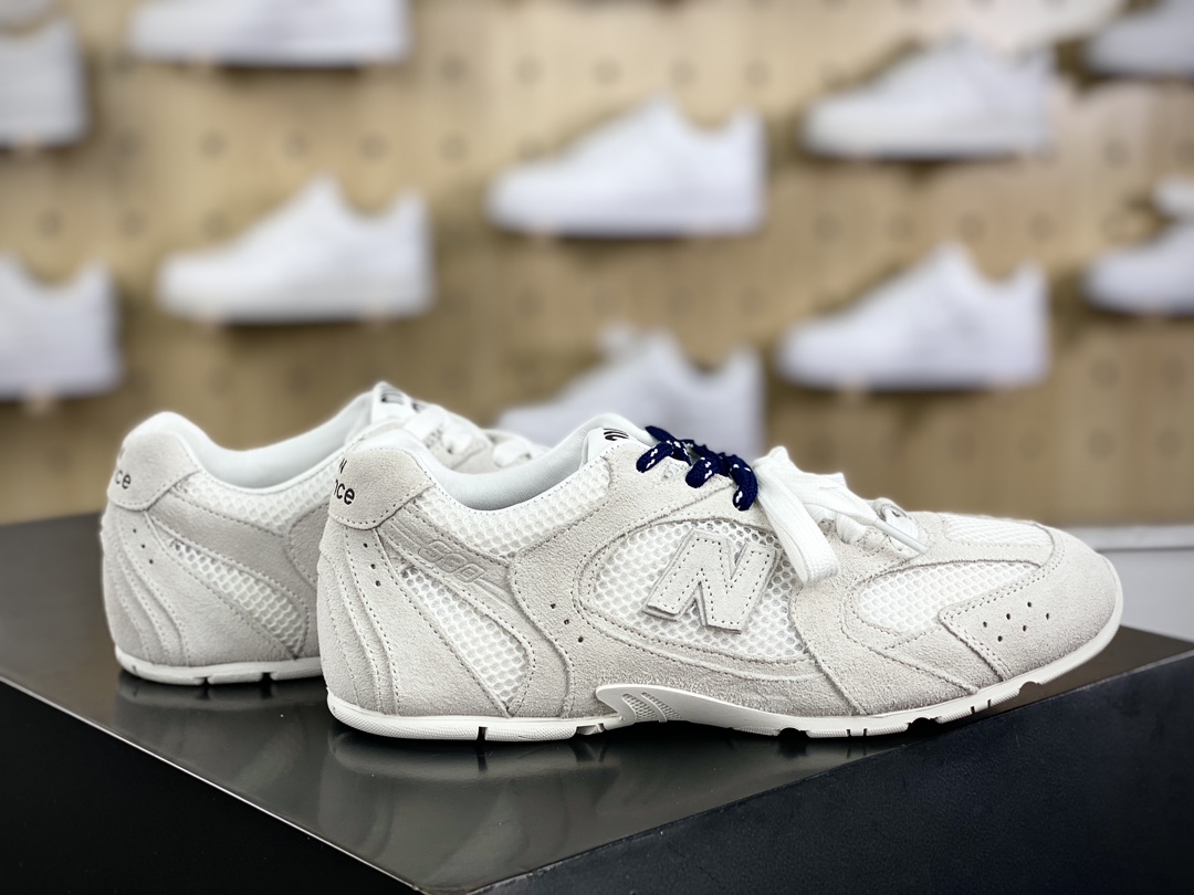 380MiuMiu x NB新百伦New Balance 530 SL系列低帮经典慢跑鞋“联名翻毛白黑鞋带”5E165E_Z5O_F0401_F_D005