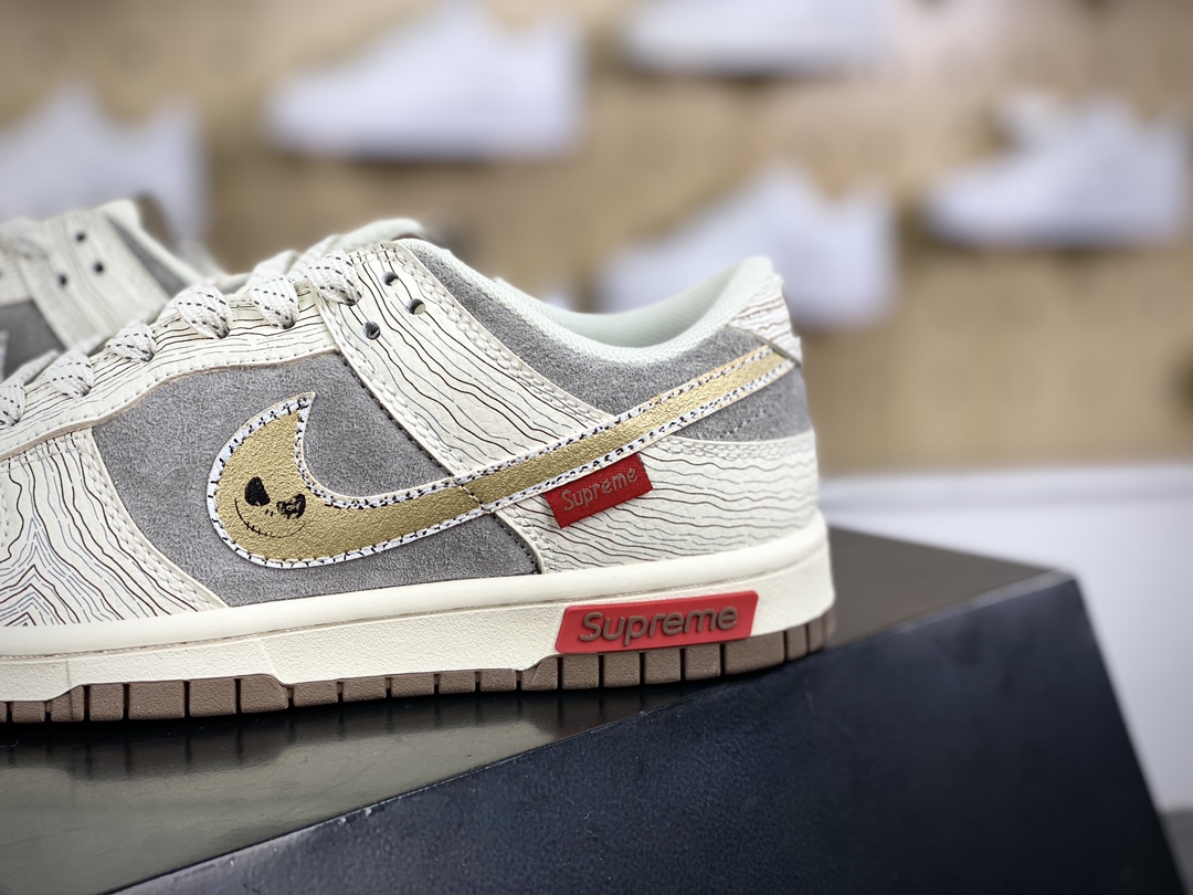 280 至高无上Supreme x Nike By You SB Dunk Low Retro SP扣篮板鞋“Sup米白灰”RM2308-237