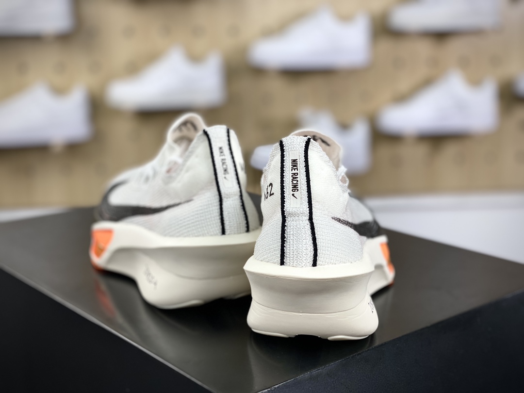 320 Nike Air Zoom Alphafly Next% 3 Proto”White Orange”阿尔法慢跑鞋“针织白黑橙”FD8256-100