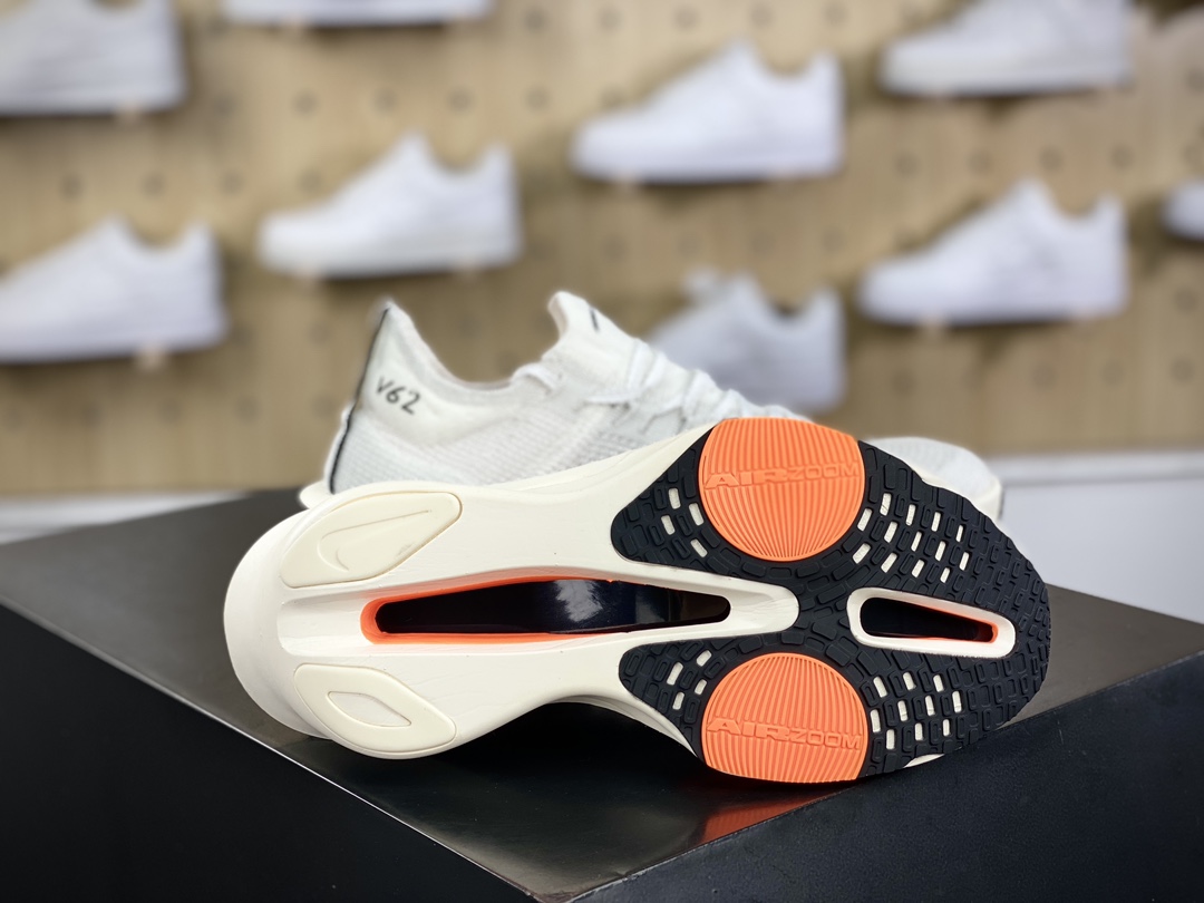 320 Nike Air Zoom Alphafly Next% 3 Proto”White Orange”阿尔法慢跑鞋“针织白黑橙”FD8256-100