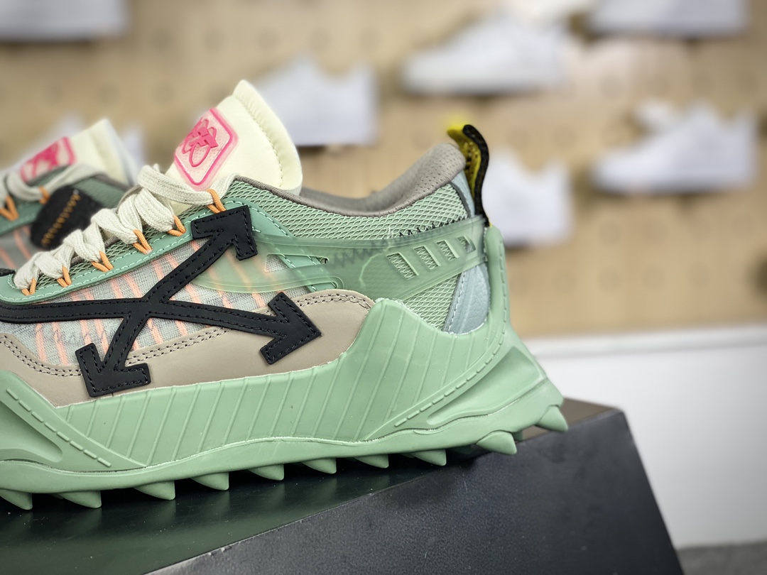 380 Off-White ODSY-1000 Chunky Arrow 系列低帮箭头增高老爹风运动鞋“白绿”OMIA139R21FAB0010145