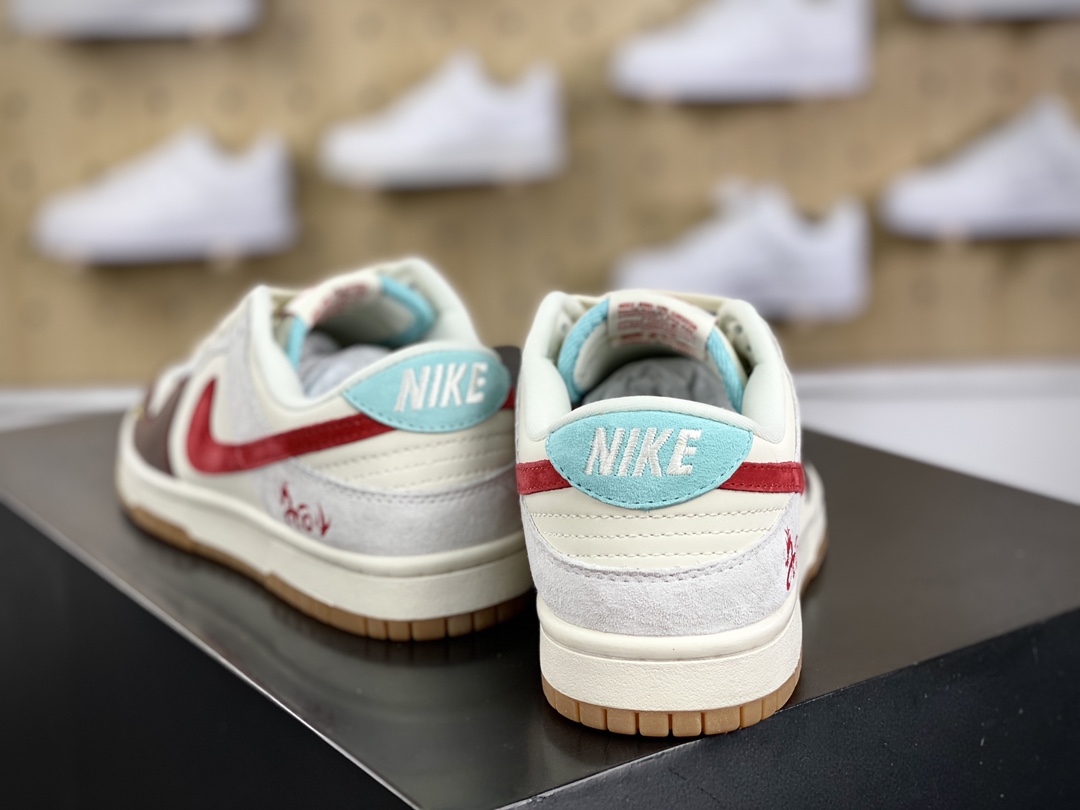 280 耐克Nike SB Dunk Low Retro”Year of the Dragon”扣篮板鞋“米黄深棕红中国龙年”JH8032-710