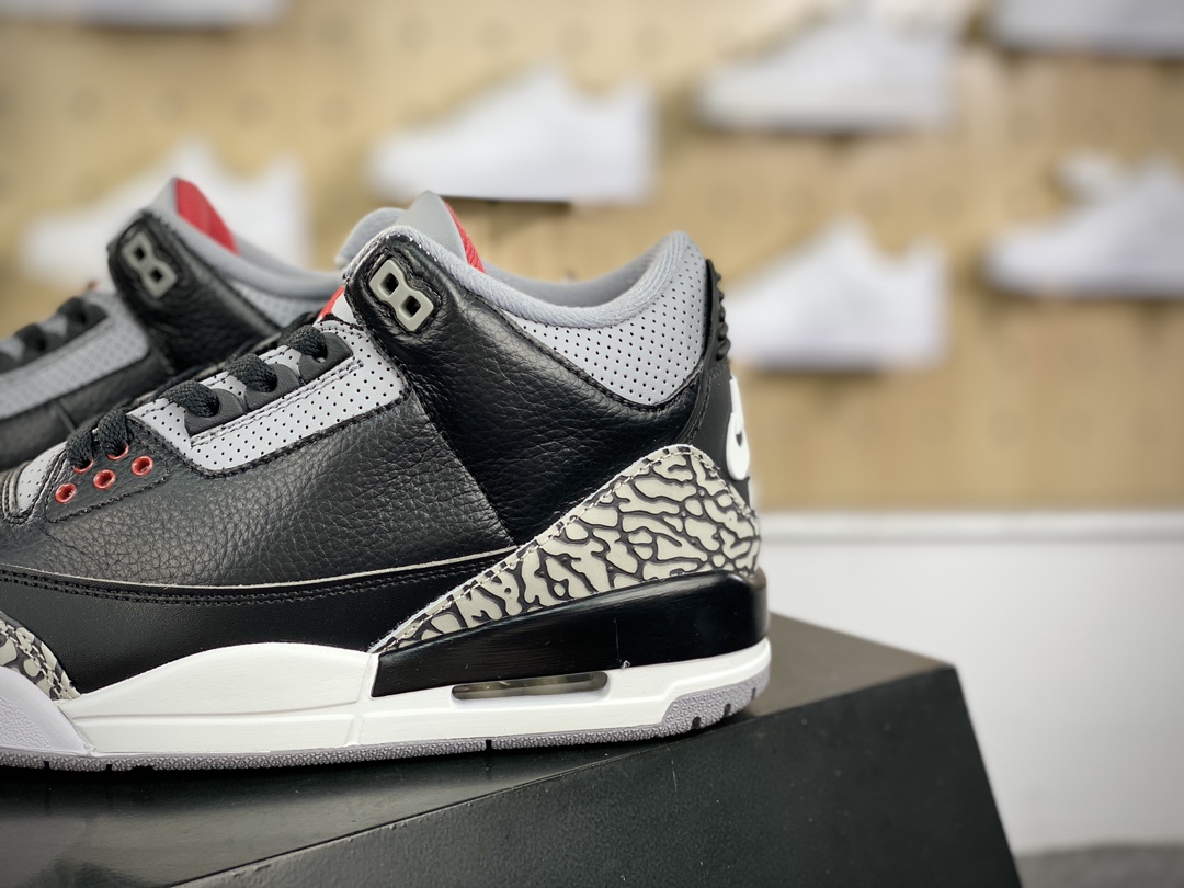 280 耐克Nike Air Jordan 3 Retro OG"Black Cement"迈克尔·乔丹AJ3代中帮篮球鞋“黑水泥爆裂纹”854262-001