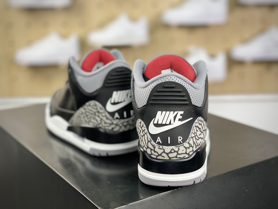 280 耐克Nike Air Jordan 3 Retro OG"Black Cement"迈克尔·乔丹AJ3代中帮篮球鞋“黑水泥爆裂纹”854262-001