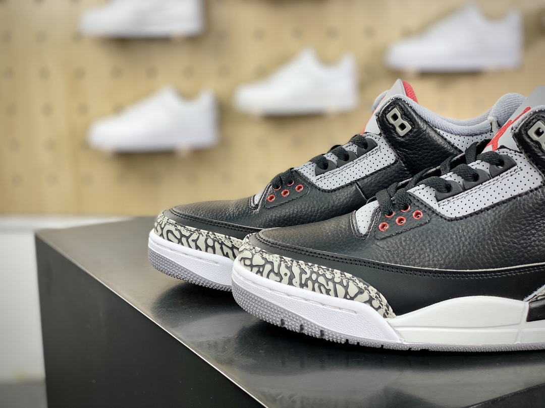 280 耐克Nike Air Jordan 3 Retro OG"Black Cement"迈克尔·乔丹AJ3代中帮篮球鞋“黑水泥爆裂纹”854262-001