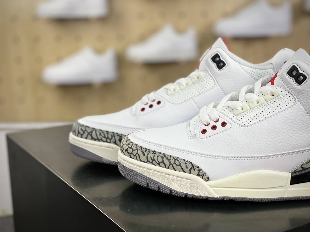 280 耐克Nike Air Jordan 3 Retro"White Cement Reimagined"迈克尔·乔丹AJ3代中帮篮球鞋“白水泥爆裂纹氧化黄”DN3707-100