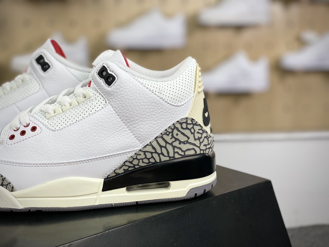 280 耐克Nike Air Jordan 3 Retro"White Cement Reimagined"迈克尔·乔丹AJ3代中帮篮球鞋“白水泥爆裂纹氧化黄”DN3707-100