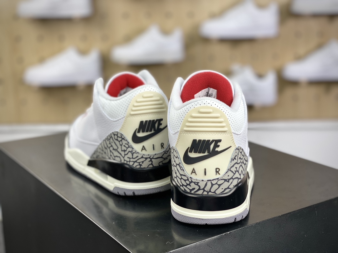 280 耐克Nike Air Jordan 3 Retro"White Cement Reimagined"迈克尔·乔丹AJ3代中帮篮球鞋“白水泥爆裂纹氧化黄”DN3707-100