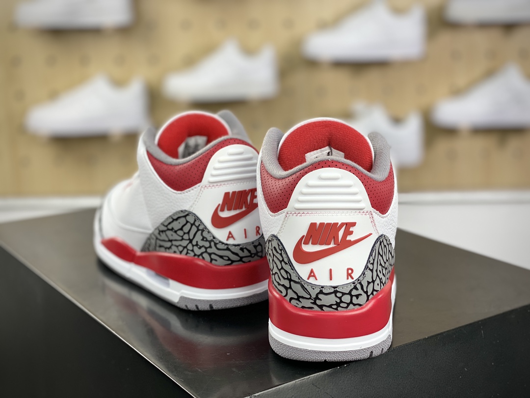 280 耐克Nike Air Jordan 3 Retro OG"Fire Red"迈克尔·乔丹AJ3代中帮篮球鞋“22款白红火焰红”DN3707-160