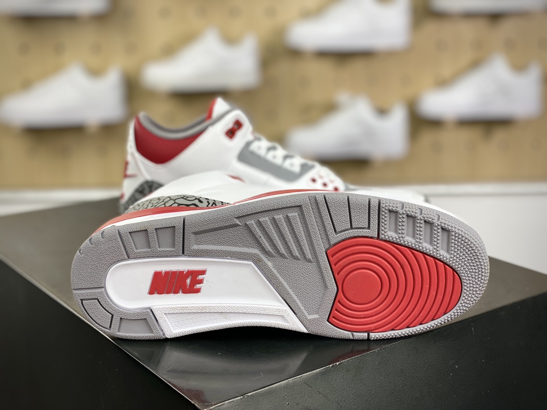 280 耐克Nike Air Jordan 3 Retro OG"Fire Red"迈克尔·乔丹AJ3代中帮篮球鞋“22款白红火焰红”DN3707-160