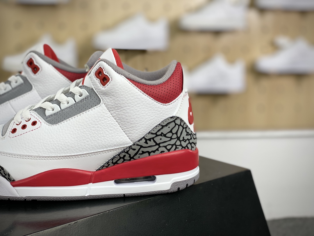 280 耐克Nike Air Jordan 3 Retro OG"Fire Red"迈克尔·乔丹AJ3代中帮篮球鞋“22款白红火焰红”DN3707-160