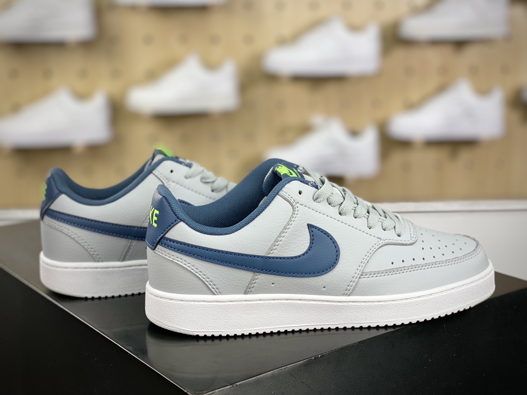 160 耐克Nike Court Vision Low 学院视觉系列休闲运动皮革板鞋“皮革灰蓝”CD5463-005