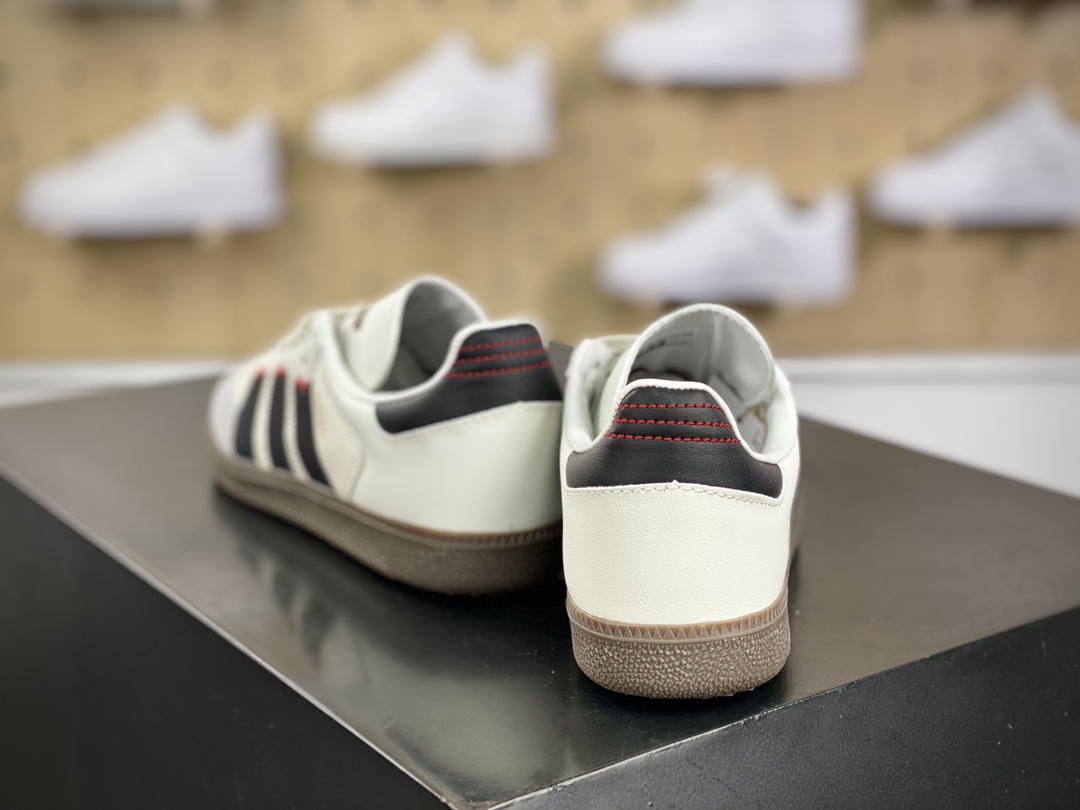 220 阿迪达斯/三叶草Adidas Originals Samba OG"Off White"桑巴舞板鞋“米白黑大鞋舌焦糖底”IF1810