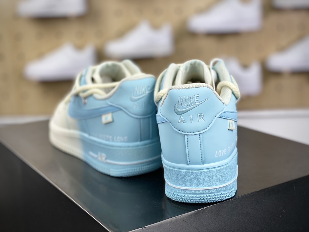 260 耐克Nike Air Force 1'07 Low"Milk White/Light BLue"空军一号板鞋“皮革奶白渐变浅蓝绑绳”DX2340-002